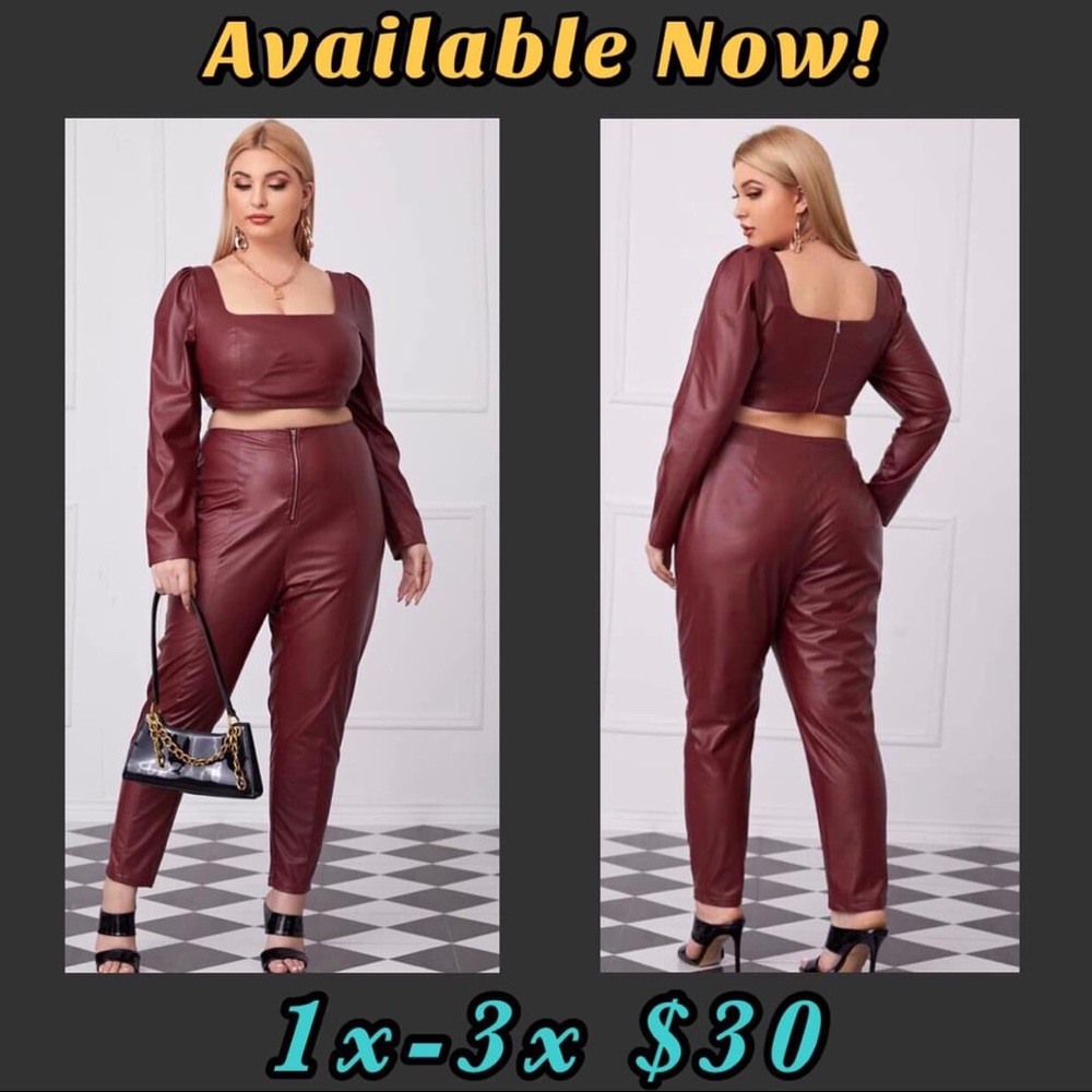 2Pc Faux Leather